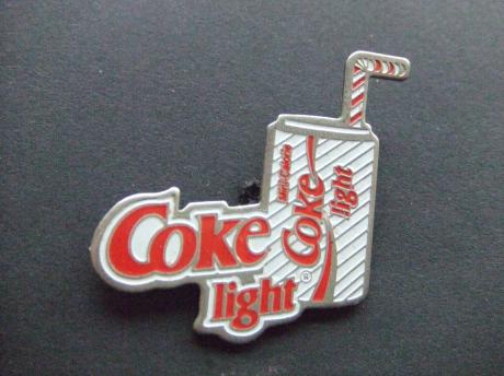 Coke light blikje met rietje